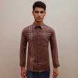 Combination Brown Shirt : Party
