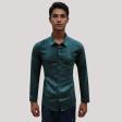 Self Design Dark Green Shirt : Ditto