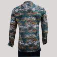 Print Green Shirt : Party