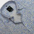 Print Blue Shirt : Party