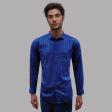 Self Design Navy Blue Shirt : Business