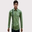 Self Design Dark Green Shirt : Ditto