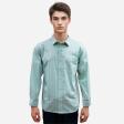 Stripes Light Green Shirt : Business