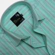 Stripes Light Green Shirt : Business