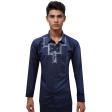 Handpainted Navy Blue Shirt : Ditto