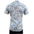 Print Blue Shirt : Party