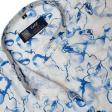 Print Blue Shirt : Party