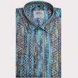 Print Aqua Blue Shirt : Ditto