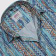 Print Aqua Blue Shirt : Ditto