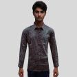 Print Gray Shirt : Party