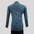 Print Blue Shirt : Party