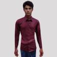 Self Design Mauve Shirt : Business