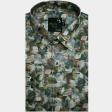 Print Blue Shirt : Party