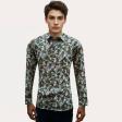 Print Blue Shirt : Party