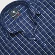 Checks Navy Blue Shirt : Business