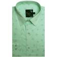 Print Light Green Shirt : Party