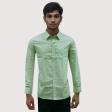 Print Light Green Shirt : Party