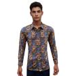 Print Brown Shirt : Party