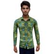 Print Dark Blue Shirt : Party