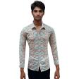 Print Cream Shirt : Party