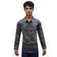 Print Gray Shirt : Party