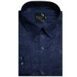 Print Navy Blue Shirt : Party