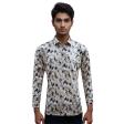 Print Purple Shirt : Party