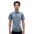 Print Blue Shirt : Party