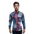 Print Blue Shirt : Ditto