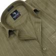 Stripes Dark Green Shirt : Business