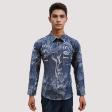 Print Blue Shirt : Ditto