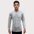 Print Blue Shirt : Party