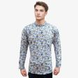 Print Blue Shirt : Party