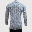 Print Blue Shirt : Party