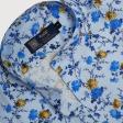 Print Blue Shirt : Party
