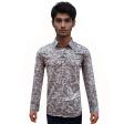 Print Brown Shirt : Party