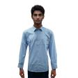 Self Design Blue Shirt : Business