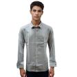 Self Design Blue Shirt : Business