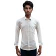 Self Design White Shirt : Business