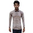 Self Design Brown Shirt : Business