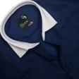Plain Dark Blue Shirt : Business