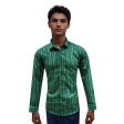 Stripes Green Shirt : Slim