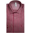 Stripes Maroon Shirt : Slim