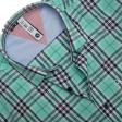 Checks Light Green Shirt : Slim
