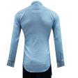 Self Design Blue Shirt : Slim