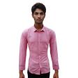 Self Design Pink Shirt : Slim