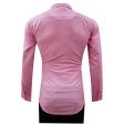 Self Design Pink Shirt : Slim