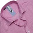 Self Design Pink Shirt : Slim