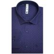 Self Design Purple Shirt : Slim
