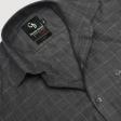 Checks Dark Gray Shirt : Business